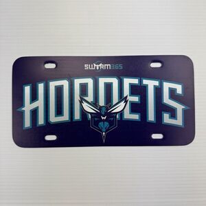 Charlotte Hornets NBA Plastic Vanity Plate Swarm365 Purple
